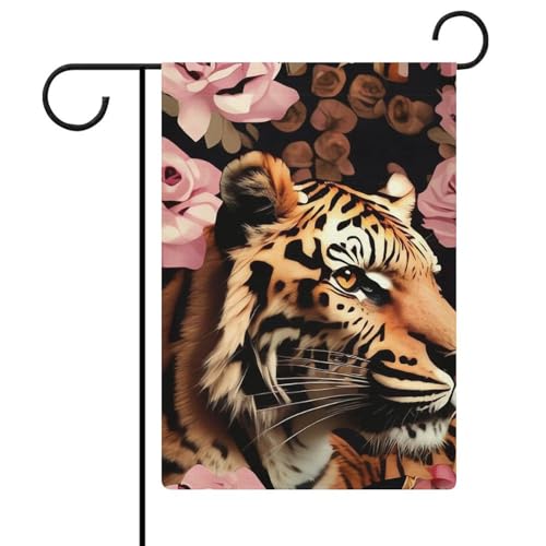 Doppelseitige 30,5 x 45,7 cm große Gartenflagge: Tiertiger Leopardenmuster Rose Blume Gartenflaggen sind langlebig, schön und vielseitig einsetzbar für den Außenbereich Doppelseitige 30,5 x 45,7 cm große Gartenflagge: Tiertiger Leopardenmuster Rose Blume Gartenflaggen sind langlebig, schön und vielseitig einsetzbar für den Außenbereich von QMNLKH