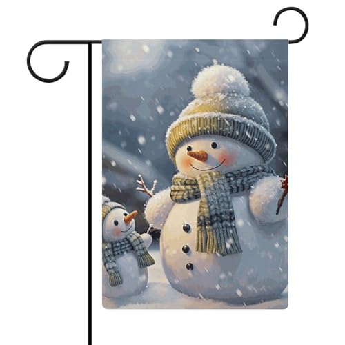 Doppelseitige 30,5 x 45,7 cm große Gartenflagge: Winter-Schneemann-Gartenflaggen sind langlebig, schön und vielseitig einsetzbar für den Außenbereich Doppelseitige 30,5 x 45,7 cm große Gartenflagge: Winter-Schneemann-Gartenflaggen sind langlebig, schön und vielseitig einsetzbar für den Außenbereich von QMNLKH