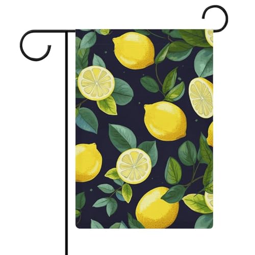 Doppelseitige 30,5 x 45,7 cm große Gartenflagge: Zitronenfrucht-Gartenflaggen sind langlebig, schön und vielseitig einsetzbar für den Außenbereich von QMNLKH