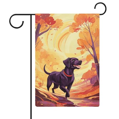 Doppelseitige 30,5 x 45,7 cm große Hofflagge: Fantastische Hunde-Gartenflaggen sind langlebig, schön und vielseitig einsetzbar für den Außenbereich von QMNLKH