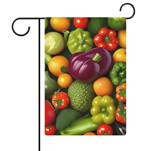 Doppelseitige 30,5 x 45,7 cm große Hofflagge: Gemüse-, Obst- und Gartenflaggen sind langlebig, schön und vielseitig einsetzbar für den Außenbereich von QMNLKH