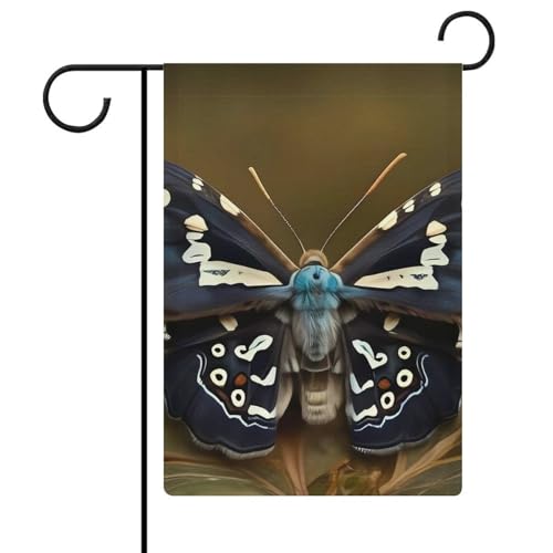 Doppelseitige 30,5 x 45,7 cm große Hofflagge: Schöne Mottenflügel Gartenflaggen sind langlebig, schön und vielseitig einsetzbar für den Außenbereich von QMNLKH