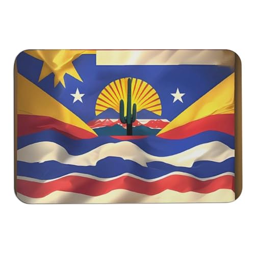 QMNLKH Fußmatten Badteppich Arizona Flagge Standard Bedruckte Rutschmatte Weich rutschfest Schnelltrocknend Geeignet für Badezimmer Hof von QMNLKH