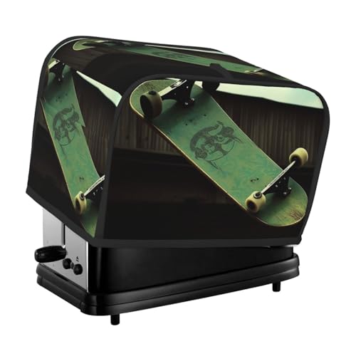 2 Scheiben Toaster-Abdeckung mit zwei Taschen zur Aufbewahrung von Messern, superweiche Geräteabdeckung, Skateboard-Staubschutz für Küche, kleine Ofenabdeckung, Küche, Brot von QMNSEHF