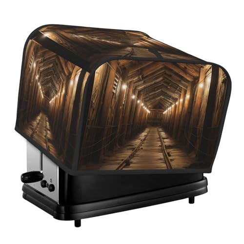 4-Scheiben-Toaster-Abdeckung mit zwei Taschen zur Aufbewahrung von Messern, superweiche Geräteabdeckungen, Salzminen, Staubschutz für Küche, kleine Ofenabdeckung, Küche, Brotmaschine von QMNSEHF