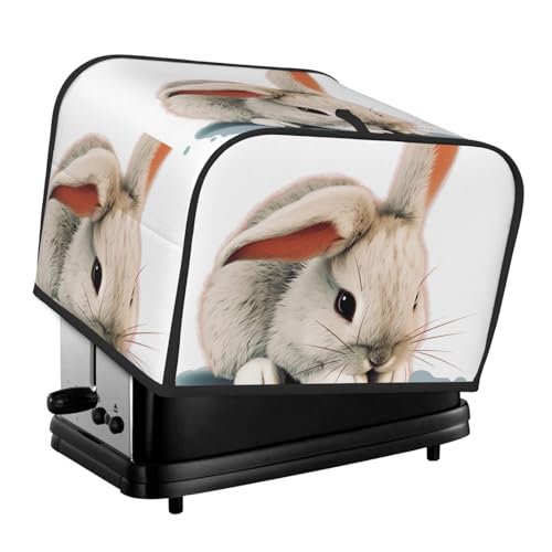 4-Scheiben-Toaster-Abdeckung mit zwei Taschen zur Aufbewahrung von Messern, superweiche Geräteabdeckungen, Staubschutz für Küche, kleine Ofenabdeckung, Küche, Brotmaschine, Schutzabdeckungen von QMNSEHF