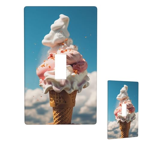 Dekorateur Wandplatte, 1-Gang-Kippschalter, Lichtschalter-Abdeckung, Standardgröße 11,4 x 7 cm, Einzelwippe, Wandplatte, Steckdosenabdeckung, Abdeckung für Wolken-Eis, Steckdosenabdeckung für Dekorateur Wandplatte, 1-Gang-Kippschalter, Lichtschalter-Abdeckung, Standardgröße 11,4 x 7 cm, Einzelwippe, Wandplatte, Steckdosenabdeckung, Abdeckung für Wolken-Eis, Steckdosenabdeckung für von QMNSEHF