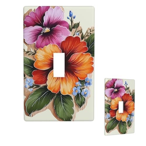 Dekorateur Wandplatte, 1-Gang-Kippschalter, Lichtschalter-Abdeckung, Standardgröße 11,4 x 7 cm, Einzelwippe, Wandplatte, Steckdosenabdeckungen, handbemalte Blumensteckdosenabdeckung für Steckdosen Dekorateur Wandplatte, 1-Gang-Kippschalter, Lichtschalter-Abdeckung, Standardgröße 11,4 x 7 cm, Einzelwippe, Wandplatte, Steckdosenabdeckungen, handbemalte Blumensteckdosenabdeckung für Steckdosen von QMNSEHF