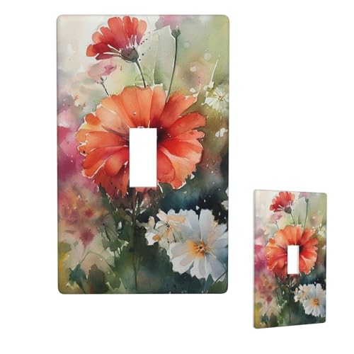 Dekorateur-Wandplatte, 1-Gang-Kippschalter-Abdeckung, Standardgröße 11,4 x 7 cm, Einzel-Wippe, Wandplatte, Steckdosenabdeckungen, Aquarell, Malerei, Steckdosenschalterabdeckung für Steckdosen Dekorateur-Wandplatte, 1-Gang-Kippschalter-Abdeckung, Standardgröße 11,4 x 7 cm, Einzel-Wippe, Wandplatte, Steckdosenabdeckungen, Aquarell, Malerei, Steckdosenschalterabdeckung für Steckdosen von QMNSEHF
