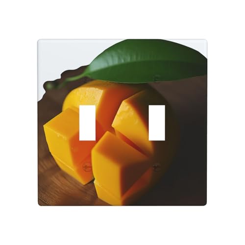 Dekorateur Wandplatte, 2-Gang-Kippschalter-Abdeckung, Standardgröße 11,4 x 11,4 cm, Einzel-Wippe, Wandplatte, Steckdosensteckerabdeckungen, Mango-Steckdosenabdeckung, Abdeckung für Dekorateur Wandplatte, 2-Gang-Kippschalter-Abdeckung, Standardgröße 11,4 x 11,4 cm, Einzel-Wippe, Wandplatte, Steckdosensteckerabdeckungen, Mango-Steckdosenabdeckung, Abdeckung für von QMNSEHF