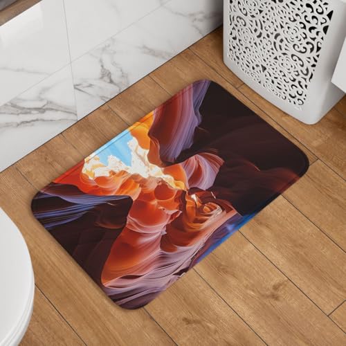 Fußmatte für den Innen- und Außenbereich, 40,6 x 61 cm, rutschfeste Willkommens-Fußmatten, waschbare Bodenmatte, Antilope-Canyon-Türteppiche für den Eingangsbereich, super saugfähiger Teppich Fußmatte für den Innen- und Außenbereich, 40,6 x 61 cm, rutschfeste Willkommens-Fußmatten, waschbare Bodenmatte, Antilope-Canyon-Türteppiche für den Eingangsbereich, super saugfähiger Teppich von QMNSEHF