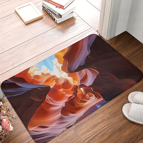 Fußmatte für den Innen- und Außenbereich, 40,6 x 61 cm, rutschfeste Willkommens-Fußmatten, waschbare Bodenmatte, Antilope-Canyon-Türteppiche für den Eingangsbereich, super saugfähiger Teppich Fußmatte für den Innen- und Außenbereich, 40,6 x 61 cm, rutschfeste Willkommens-Fußmatten, waschbare Bodenmatte, Antilope-Canyon-Türteppiche für den Eingangsbereich, super saugfähiger Teppich von QMNSEHF