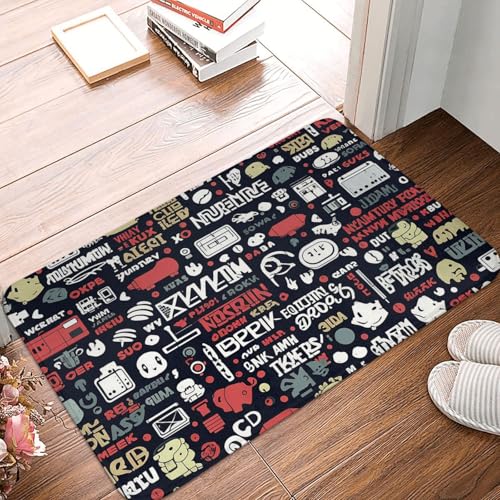 Fußmatte für den Innen- und Außenbereich, 40,6 x 61 cm, rutschfeste Willkommens-Fußmatten, waschbare Bodenmatte, Spiel-Zitate, Türvorleger für den Eingangsbereich, super saugfähiger Teppich Fußmatte für den Innen- und Außenbereich, 40,6 x 61 cm, rutschfeste Willkommens-Fußmatten, waschbare Bodenmatte, Spiel-Zitate, Türvorleger für den Eingangsbereich, super saugfähiger Teppich von QMNSEHF