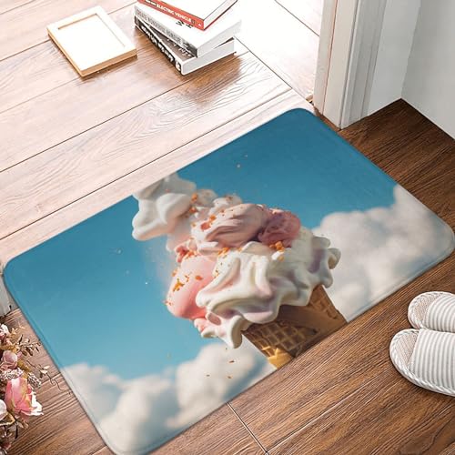 Fußmatte für den Innen- und Außenbereich, 40,6 x 61 cm, rutschfeste Willkommens-Fußmatten, waschbare Bodenmatte, wolkiges Eis, Türvorleger für den Eingangsbereich, super saugfähiger Teppich Fußmatte für den Innen- und Außenbereich, 40,6 x 61 cm, rutschfeste Willkommens-Fußmatten, waschbare Bodenmatte, wolkiges Eis, Türvorleger für den Eingangsbereich, super saugfähiger Teppich von QMNSEHF