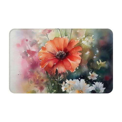 Fußmatte für den Innen- und Außenbereich, 50,8 x 80 cm, rutschfest, waschbar, Bodenmatte, Aquarellmalerei, Türteppiche für den Eingangsbereich, super saugfähiger Teppich Fußmatte für den Innen- und Außenbereich, 50,8 x 80 cm, rutschfest, waschbar, Bodenmatte, Aquarellmalerei, Türteppiche für den Eingangsbereich, super saugfähiger Teppich von QMNSEHF