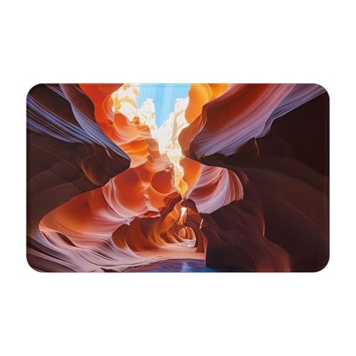 Fußmatte für den Innen- und Außenbereich, 50,8 x 80 cm, rutschfeste Willkommens-Fußmatten, waschbare Bodenmatte, Antilope-Canyon-Türteppiche für den Eingangsbereich, super saugfähiger Teppich Fußmatte für den Innen- und Außenbereich, 50,8 x 80 cm, rutschfeste Willkommens-Fußmatten, waschbare Bodenmatte, Antilope-Canyon-Türteppiche für den Eingangsbereich, super saugfähiger Teppich von QMNSEHF
