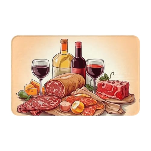 Fußmatte für den Innen- und Außenbereich, 50,8 x 80 cm, rutschfeste Willkommens-Fußmatten, waschbare Bodenmatte, für Essen und Getränke, Türvorleger für den Eingangsbereich, super saugfähiger Teppich Fußmatte für den Innen- und Außenbereich, 50,8 x 80 cm, rutschfeste Willkommens-Fußmatten, waschbare Bodenmatte, für Essen und Getränke, Türvorleger für den Eingangsbereich, super saugfähiger Teppich von QMNSEHF