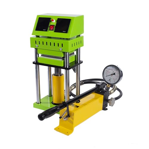 QMNUZCFD Upgrade 15 Ton hydraulische Wärmepresse Maschine, mit 12 x 12cm Dual-Heizplatten, Dual-Touch-Screen-Controller, for trockene Blumen, Pressen Öl, Druck Textilien(110v) von QMNUZCFD