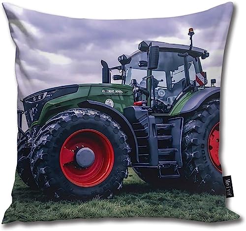 QMS CONTRACTING LIMITED Fendt 1050 Kissenbezug Quaste Kissenhülle Dekorative Kurzes Haar Dekokissen Mit Reißverschluss Sofa Schlafzimmer Auto 18 X 18 Inch 45 X 45 cm von QMS CONTRACTING LIMITED