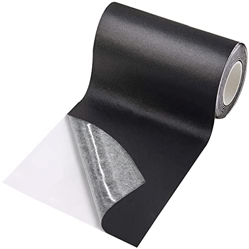 Leder Patch Kit Selbstklebende Lederflicken, Premium Selbstklebender Leder Reparatur Patch, Für Couch Sofa Risse, Verbrennungen, Autositze Zubehör (Schwarz, 10cm * 152cm) von QMSKI