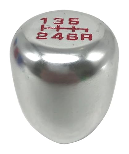Gear Knob Auto Schaltknauf 6-Gang-Auto-Schaltknauf Manuelle Übertragung Automatische Ebene Aluminiumlegierung Universelles Zubehör(Silber) von QMTVFSRH