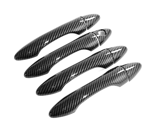 QMTVFSRH Auto Linke Seite Außentürgriff Einloch-Türgriffabdeckung Außenschutz Kratzfeste Folie Zubehörschutz Kompatibel Mit Für Accent Für RB 2011–2018(Carbon Fiber Pattern) von QMTVFSRH