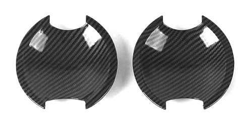 QMTVFSRH Auto Linke Seite Außentürgriff Für Dualis Für J10 2007-2014 Einloch-Dual-Smart-Türgriffabdeckung Dekorativer Kratzschutz-Zubehörschutz(2 Small Door Bowls Carbon Fiber) von QMTVFSRH