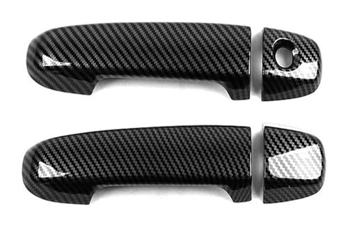 QMTVFSRH Auto Linke Seite Außentürgriff Für Verso R20 2010-2017 Einloch-Türgriffbecher Dekorativer Aufkleber Kratzfest Modifikationszubehör Schutz(2 Doors Carbon Fiber Pattern) von QMTVFSRH