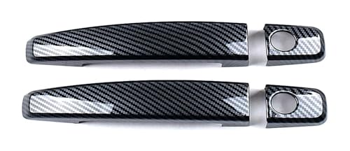 QMTVFSRH Auto Linke Seite Außentürgriff Für Volt Dual Hole Türgriffverkleidung Anti-Scratch Armlehne Dekoration Kit Protector 2010-2015(2 Doors Carbon Fiber Pattern) von QMTVFSRH