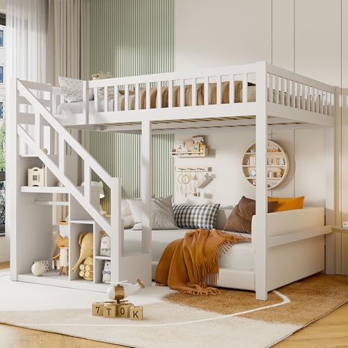 QMTXBYJ Etagenbett 90x200,Kinderbett Hochbett mit Treppe & Aufbewahrungsschrank,Kinderbett 90x200 für 2 Kinder,Kinderhochbett Jugendhochbett mit Lattenrost,Multifunktionsbett Hochbett Kinder QMTXBYJ Etagenbett 90x200,Kinderbett Hochbett mit Treppe & Aufbewahrungsschrank,Kinderbett 90x200 für 2 Kinder,Kinderhochbett Jugendhochbett mit Lattenrost,Multifunktionsbett Hochbett Kinder von QMTXBYJ