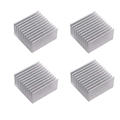 QMseller Aluminium-Kühlkörper mit Chipsatz, 40 mm (L) x 40 mm (B) x 20 mm (H), silberfarben von QMseller