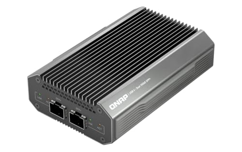 QNAP QNA-UC10G2SF | USB 4 Type-C to 2 x 10GbE SFP+ Network Adapter (Two SFP+ Transceivers Included) von QNAP