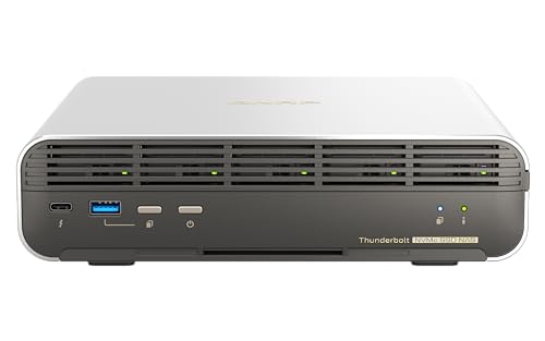QNAP TBS-h574TX-i5-16G Thunderbolt Compact All-Flash | 5 x E1.S or M.2 SSD's, Intel Core i5-1340PE (12C/16T), 2 x Thunderbolt 4 von QNAP