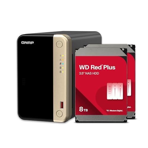 QNAP TS-264-8G-28WD-US 2 Bay Hochleistungs-Desktop-NAS mit 8 TB Speicherkapazität, vorkonfiguriertes RAID1 WD Red Plus HDD Bundle QNAP TS-264-8G-28WD-US 2 Bay Hochleistungs-Desktop-NAS mit 8 TB Speicherkapazität, vorkonfiguriertes RAID1 WD Red Plus HDD Bundle von QNAP