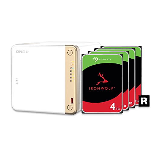 QNAP TS-462-4G-44S-US 4 Bay Multimedia Desktop NAS mit 12 TB Speicherkapazität, vorkonfiguriertes RAID 5 Seagate IronWolf HDD Bundle QNAP TS-462-4G-44S-US 4 Bay Multimedia Desktop NAS mit 12 TB Speicherkapazität, vorkonfiguriertes RAID 5 Seagate IronWolf HDD Bundle von QNAP