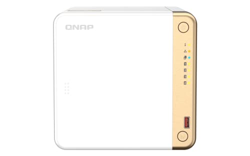 Qnap TS-462-4G-US 4-Bay Multimedia Desktop NAS mit Intel Celeron Dual-Core Prozessor mit M.2 PCIe Slots und PCIe Erweiterbarkeit und 2,5 GbE (2,5 G/1 G/100 M) Netzwerkverbindung (Diskless) von QNAP