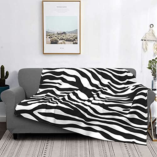 Zebra Fleecedecke 130x150 Klein Weiche Flauschige Wärme Kuscheldecke als Wohndecke Sofadecke Tagesdecke, Decke für Bett Sofa Outdoor und Camping von QNDYH