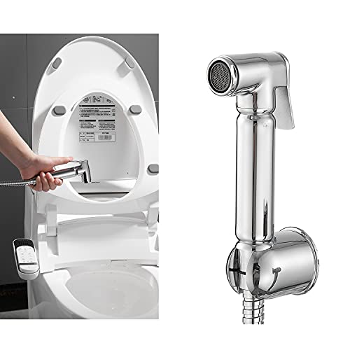 Hand-Bidet-Sprühgerät für die Toilette, Sprühaufsatz mit Schlauch für die Toilettenreinigung, Baby-Stoffwindelwascher, Edelstahlreiniger und Duschsprühgerät für Haustierbad, Badezimmer oder Toilette von QNGSAK