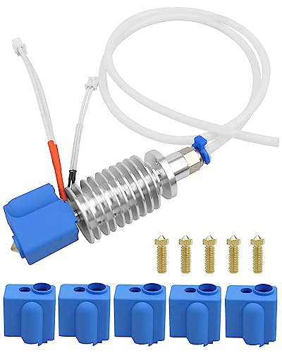 3D-Drucker-Extruder-Hotend-Kit für Anycubic Kobra Max, 3D-Drucker montierter Hotend-Druckkopf mit 5 Silikonsocken und 0,4 mm Düse von QNHEAY