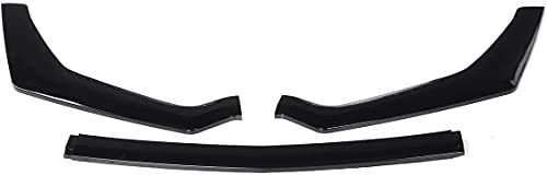 Auto Frontspoiler Frontlippe Für Ford Mustang 2018 2019 2020 Glossy Black, Spoilerlippe Diffusor - Auto Antikollisionsschutz Body Kit von QNMQNM