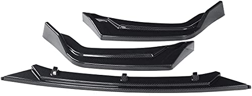 Auto Frontspoiler Frontlippe Für Honda Civic hatchback & si 2016-2020 Carbon Fiber Look, Spoilerlippe Diffusor - Auto Antikollisionsschutz Body Kit von QNMQNM