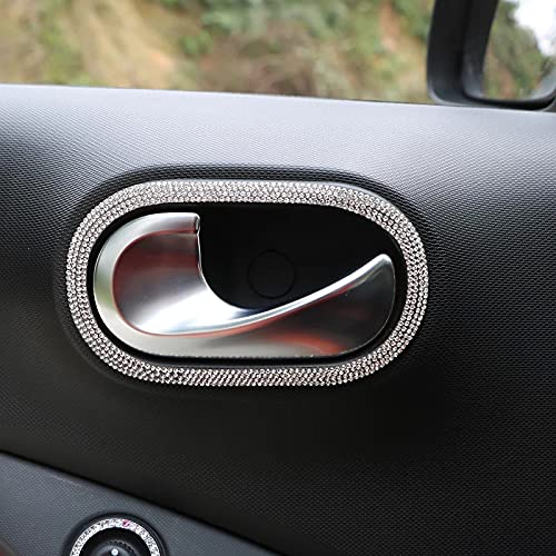 Für Mercedes New Smart 453 Fortwo Forfour Auto Bling Strasssteinen Lenkrad Logo Türinnengriff Aufkleber Auto Innere schmücken Zubehör von QNMQNM