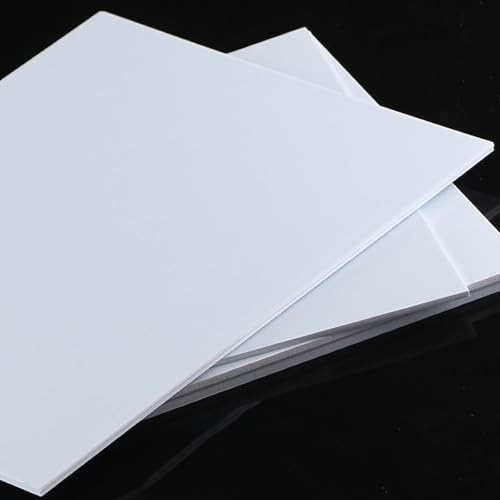 1 Stück starre ABS-Kunststoffplatte 20 x 25 cm – thermoformbare DIY-Bastelplatte for Heimdekoration und Modellbau(4mm) von QNZTUZLON
