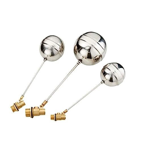 Schwimmender Kugelhahn aus Messing und Edelstahl zur Durchflussregelung im Wassertank – Anschlussgrößen 1/2", 3/4", 1"(0.5Inch 2pcs) von QNZTUZLON