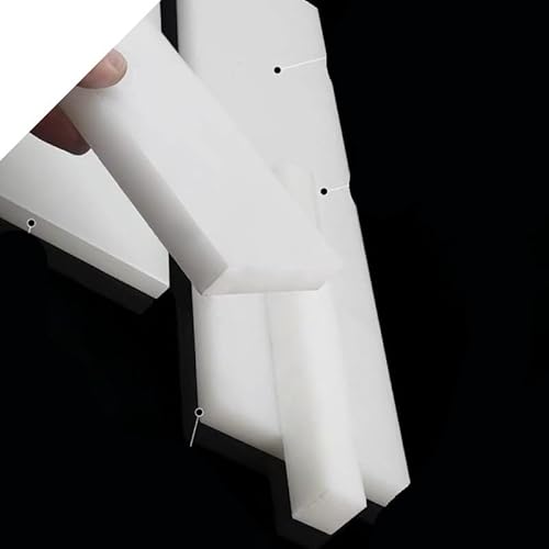 Weißes rechteckiges Nylonblatt – 1 Meter lang, 15 mm breit, mehrere Stärken (2–10 mm) for die maschinelle Bearbeitung, Heimwerkerarbeiten(5mm) von QNZTUZLON