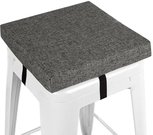 Barhocker Kissen 35x35 30×30 25×25 40×40 28×28, Leinen Kleinen Stuhl Sitzpolster Mit Krawatten Rutschfeste Unterseite Memory Foam for Stapelbar Hocker Cafe Bistro Esszimmer Küche(Dunkelgrau,28x28x5cm) Barhocker Kissen 35x35 30×30 25×25 40×40 28×28, Leinen Kleinen Stuhl Sitzpolster Mit Krawatten Rutschfeste Unterseite Memory Foam for Stapelbar Hocker Cafe Bistro Esszimmer Küche(Dunkelgrau,28x28x5cm) von QOEUIUJ