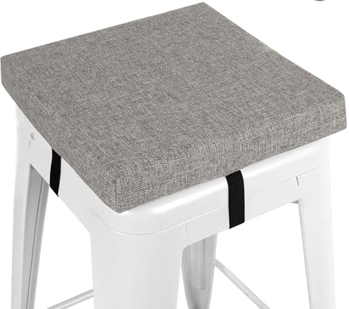 Barhocker Kissen 35x35 30×30 25×25 40×40 28×28, Leinen Kleinen Stuhl Sitzpolster Mit Krawatten rutschfeste Unterseite Memory Foam for Stapelbar Hocker Cafe Bistro Esszimmer Küche(Hellgrau,33x33x10cm) Barhocker Kissen 35x35 30×30 25×25 40×40 28×28, Leinen Kleinen Stuhl Sitzpolster Mit Krawatten rutschfeste Unterseite Memory Foam for Stapelbar Hocker Cafe Bistro Esszimmer Küche(Hellgrau,33x33x10cm) von QOEUIUJ