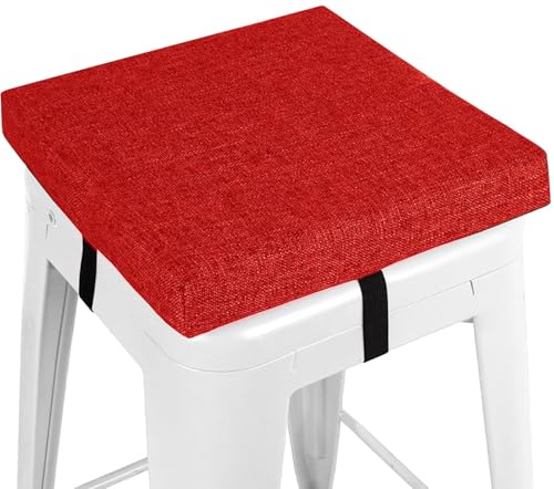 Barhocker Kissen 35x35 30×30 25×25 40×40 28×28, Leinen Kleinen Stuhl Sitzpolster Mit Krawatten rutschfeste Unterseite Memory Foam for Stapelbar Hocker Cafe Bistro Esszimmer Küche(Wine red,35x35x10cm) Barhocker Kissen 35x35 30×30 25×25 40×40 28×28, Leinen Kleinen Stuhl Sitzpolster Mit Krawatten rutschfeste Unterseite Memory Foam for Stapelbar Hocker Cafe Bistro Esszimmer Küche(Wine red,35x35x10cm) von QOEUIUJ