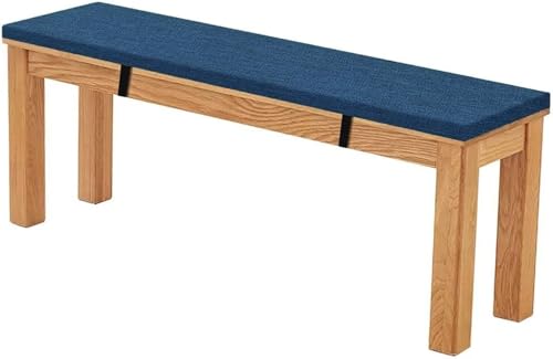 QOEUIUJ 5cm Dicke Bank Sitzkissen 120x40 140x40, Sitzauflage Auflage Ersatzpolster, rutschfeste Waschbare Bankauflage Bankkissen Gartenmöbel Polster(Blau,120x35x5cm) von QOEUIUJ