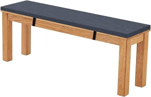 QOEUIUJ 5cm Dicke Bank Sitzkissen 120x40 140x40, Sitzauflage Auflage Ersatzpolster, rutschfeste Waschbare Bankauflage Bankkissen Gartenmöbel Polster(Gray-Blue,110x28x5cm) von QOEUIUJ